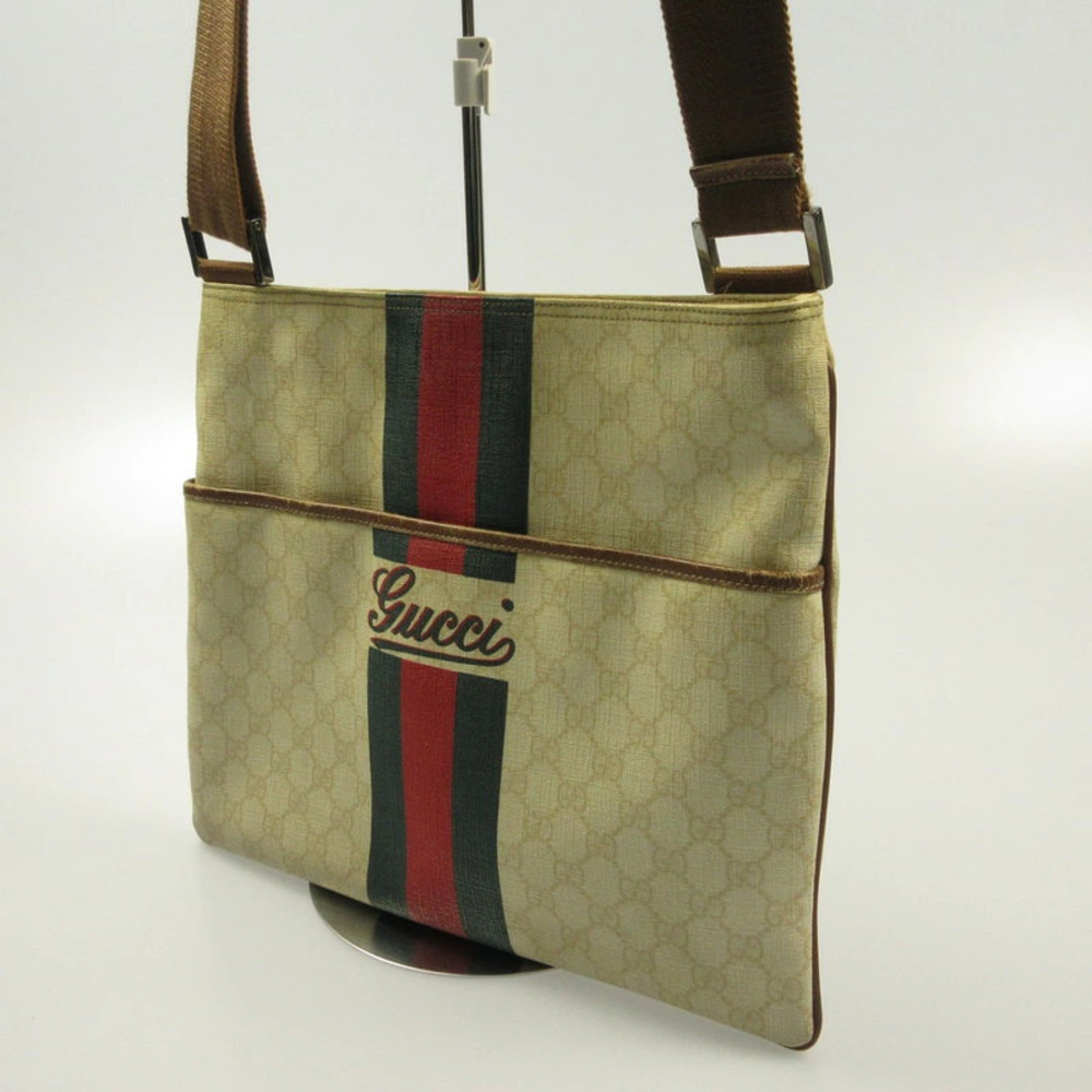 Gucci GG Supreme Web Logo Crossbody Bag GG canvas Web